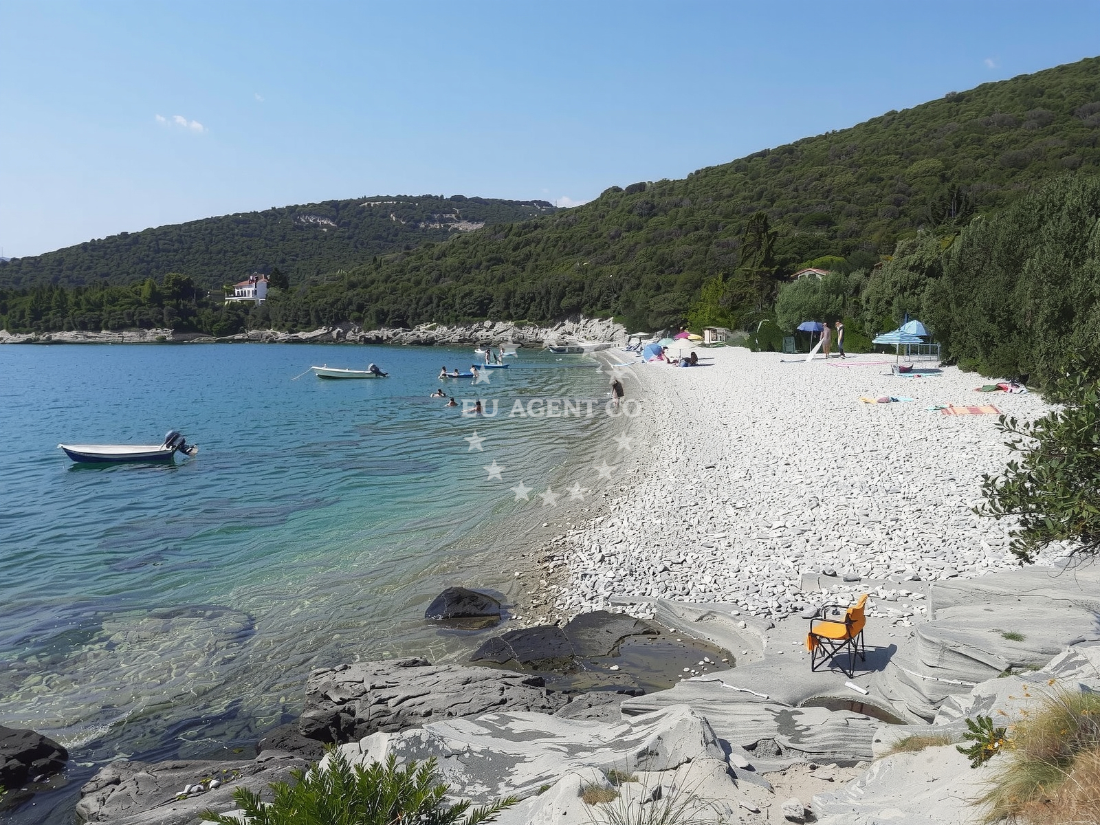 Approach and location view of Anchorage in Anchorage in Ustrine on the island Cres, Istria and Kvarner, Croatia photo 3