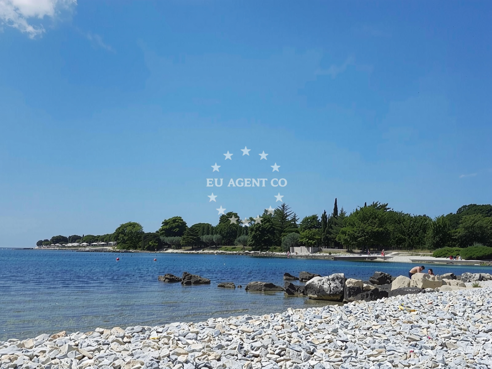 Shallow anchorage in Crvar, Istria and Kvarner, Croatia with calm Adriatic waters