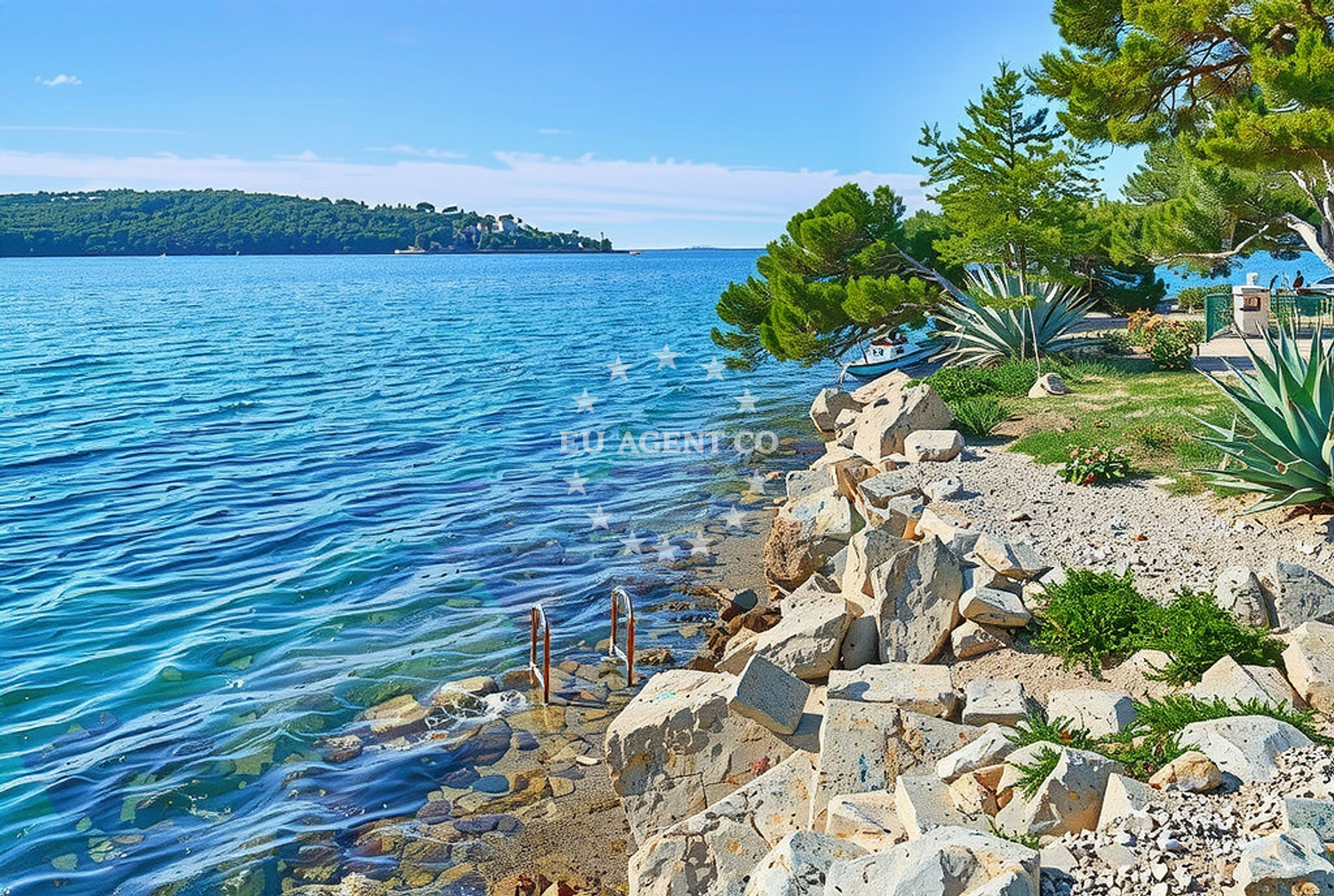Approach and location view of Anchorage in Anchorage on the island Koludarc, Istria and Kvarner, Croatia photo 3
