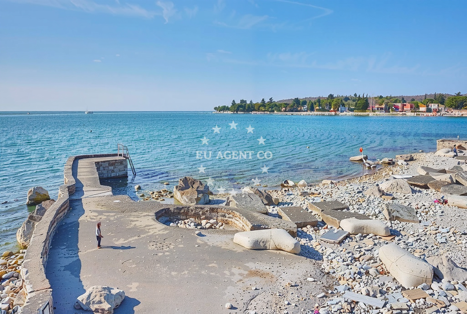Anchorage in Krizine, Croatia with nearby Kacisce