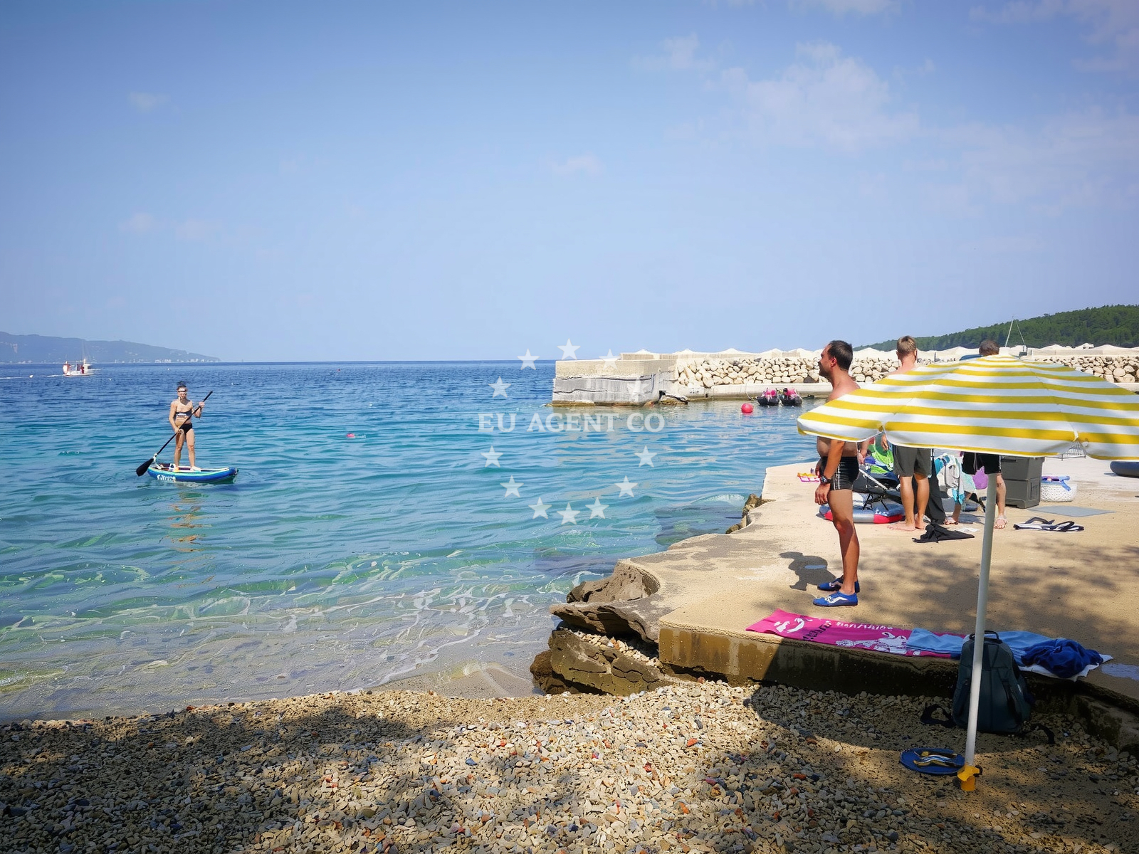 Cavlena Beach near Krk Island anchorage, Croatia