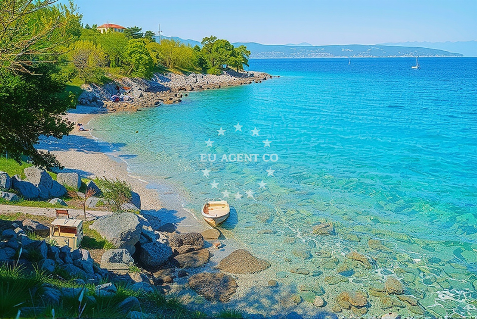 Omišalj Docks marina on Krk Island, Croatia