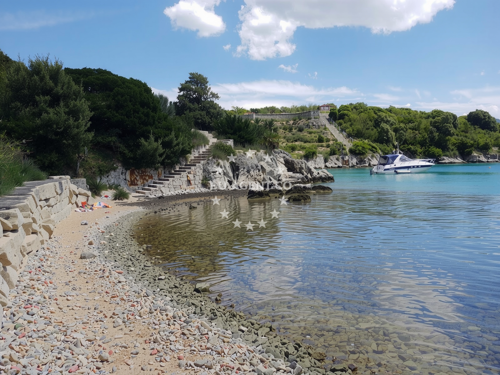 Saint Juraj, a historic site near Krk Island anchorage