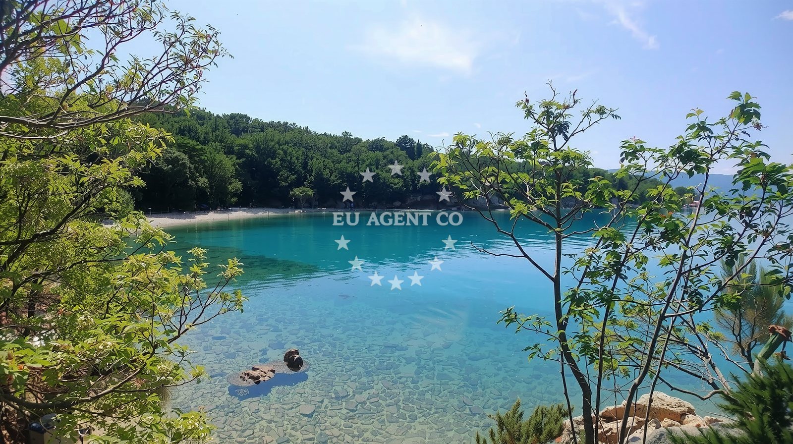Fabich Beach near Krk anchorage, Croatia