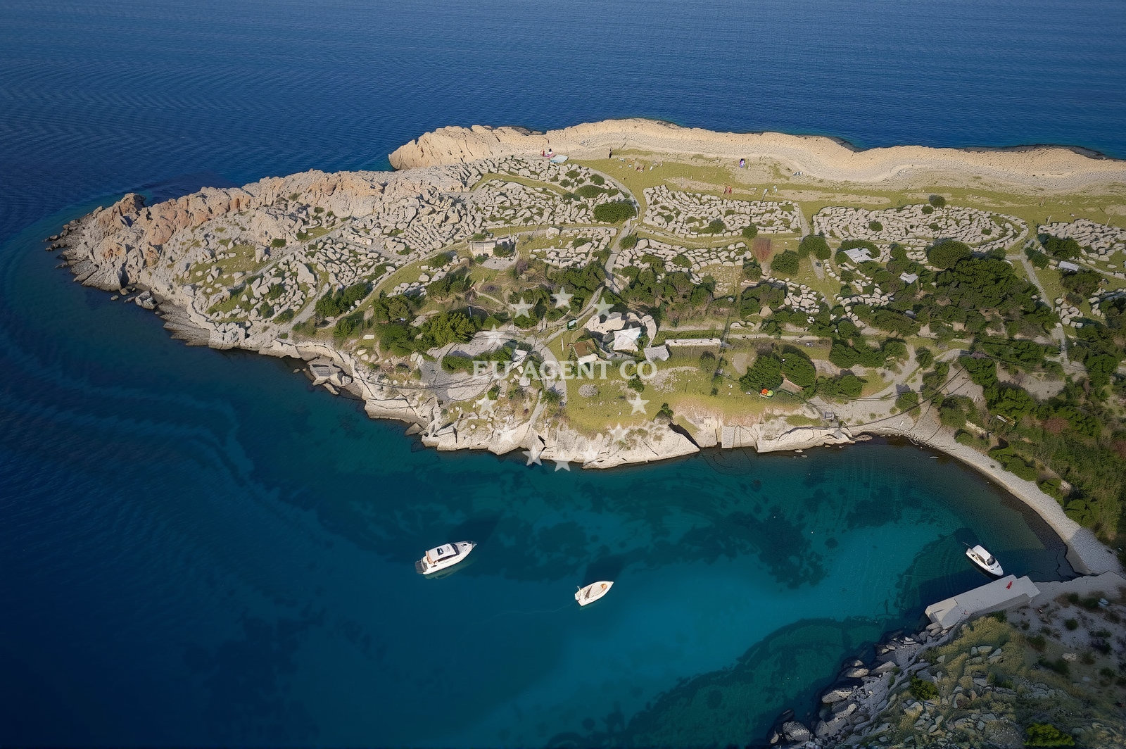 Scenic vantage point of Zavratnica near Krk anchorage