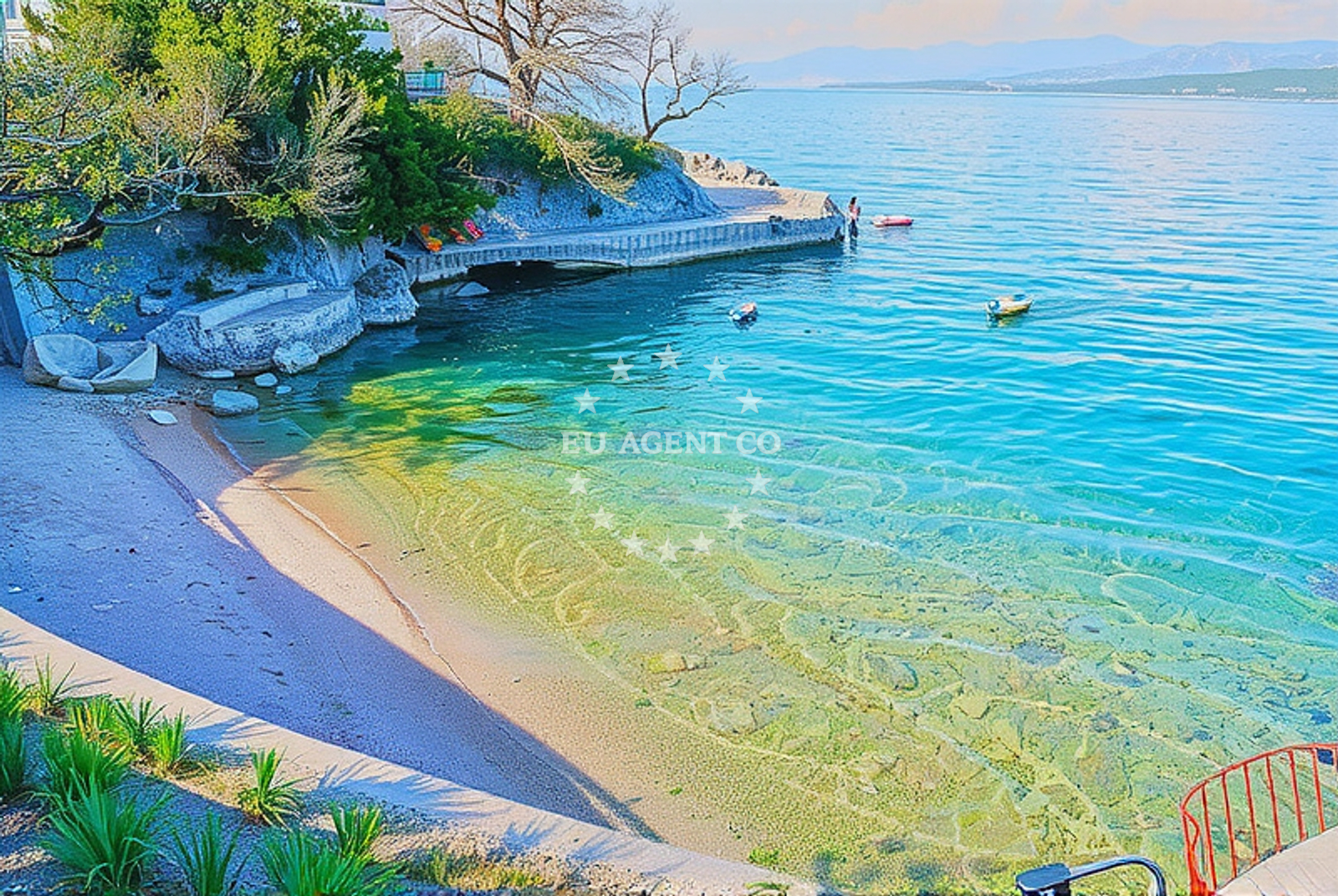 Vantačić Beach near Malinska anchorage, Krk