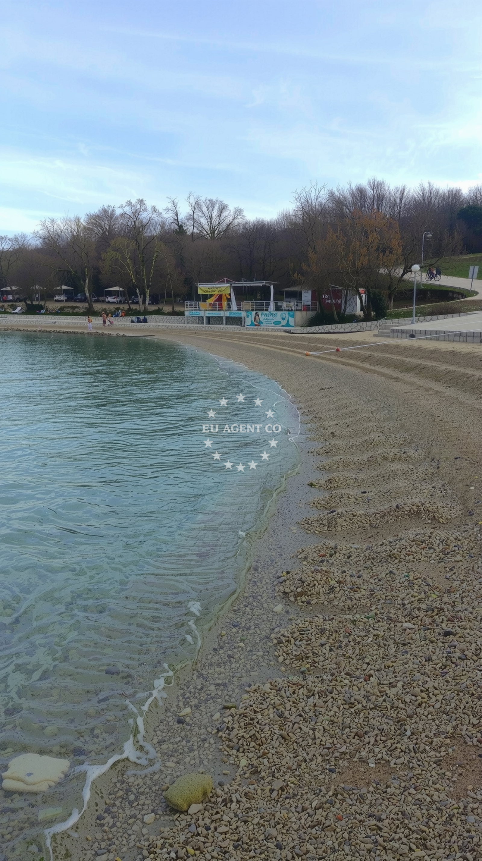 Anchorage in Njivice, Krk with sandy seabed and nearby Kijac beach