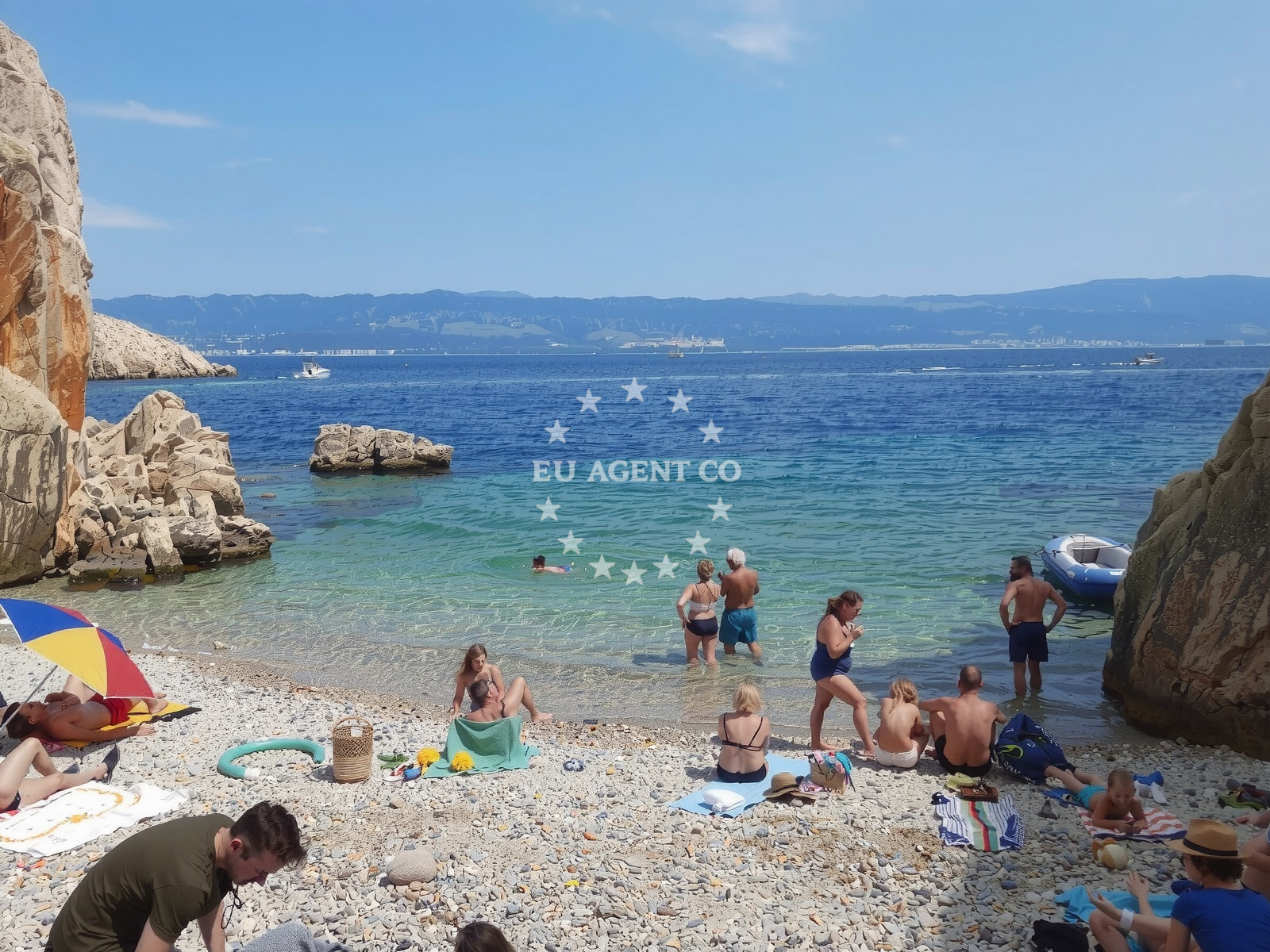 Vrbnik Anchorage on Krk Island, Croatia with fixed anchors and nearby restaurants