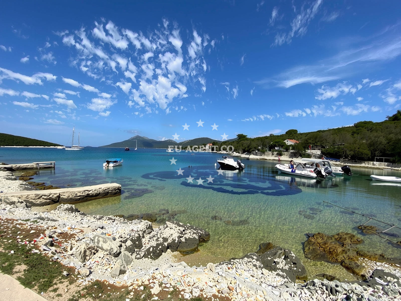Studenčić Bay, 102 meters from Cunski Anchorage, offering clear waters for snorkeling