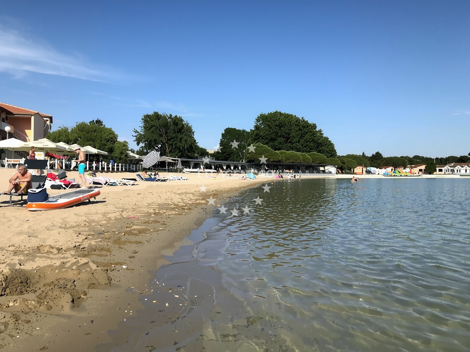 Beach near Medulin anchorage with views of the Adriatic Sea