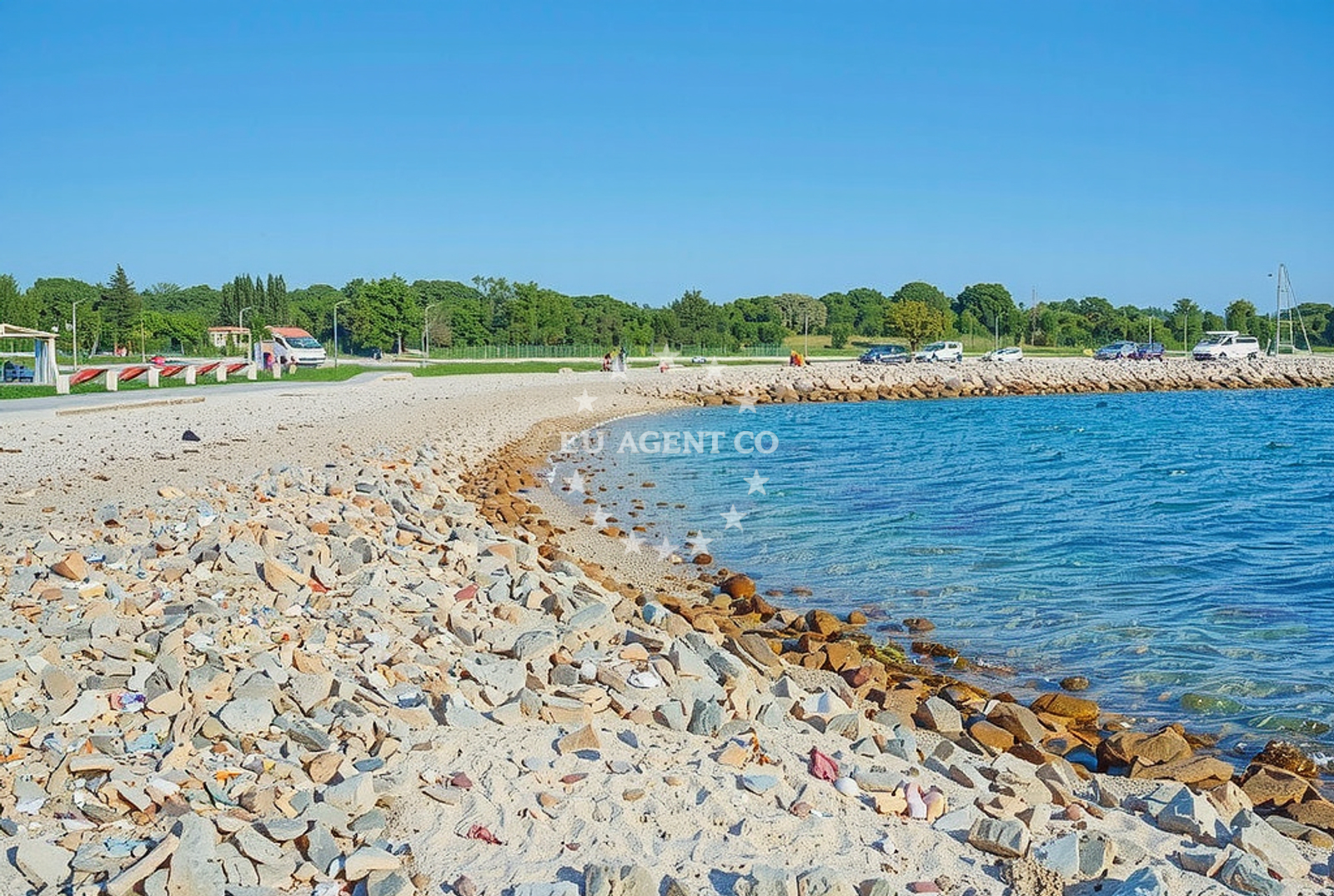 Sandy beach near Peroj anchorage, Istria region