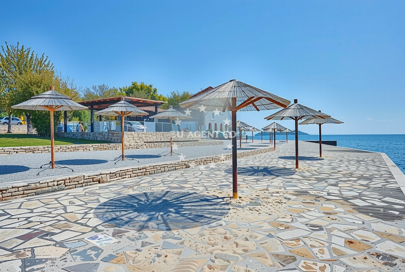 Shallow waters of Poreč anchorage suitable for small boats