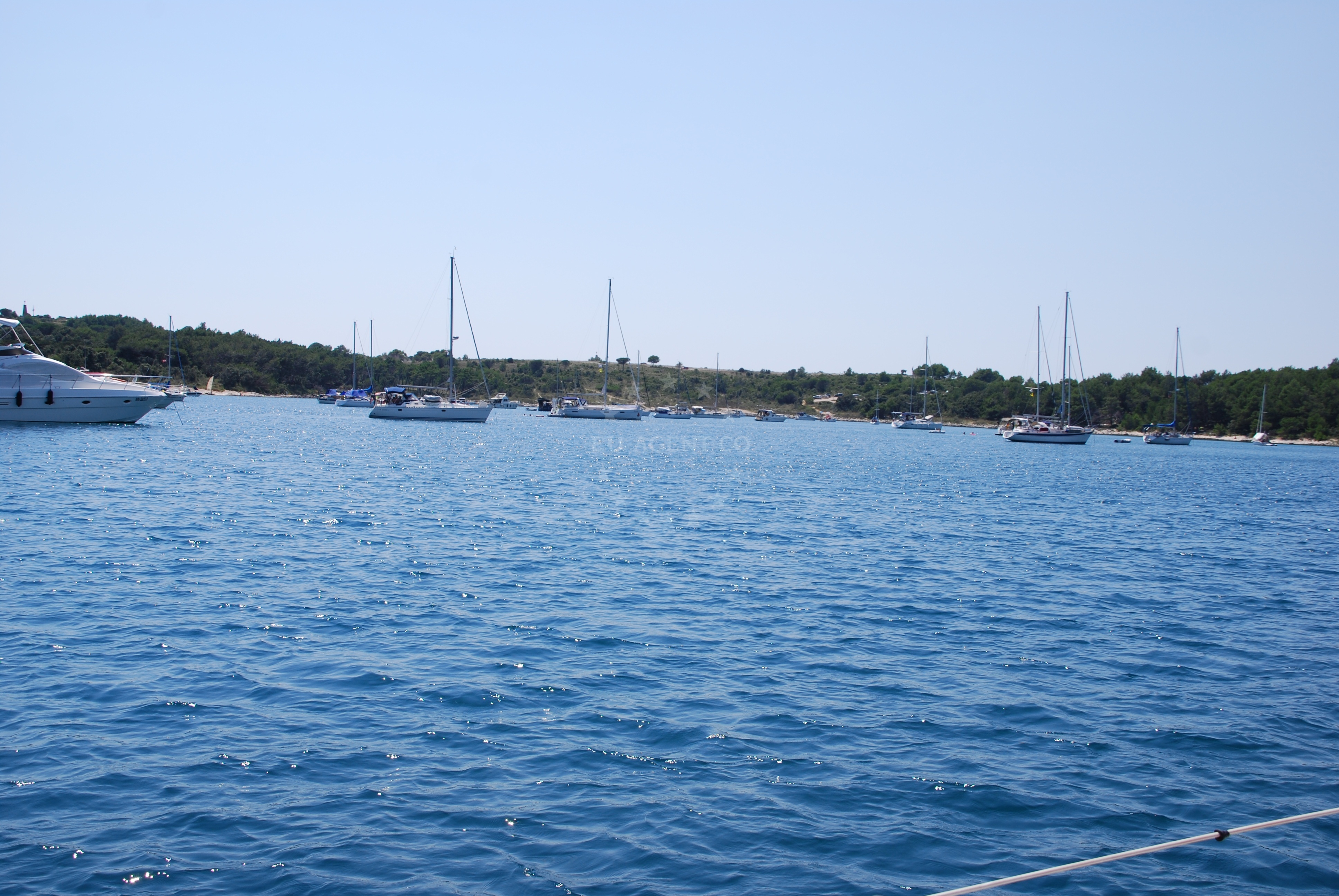 Premantura Anchorage in Kamenjak Nature Park, Croatia with protected seagrass meadows