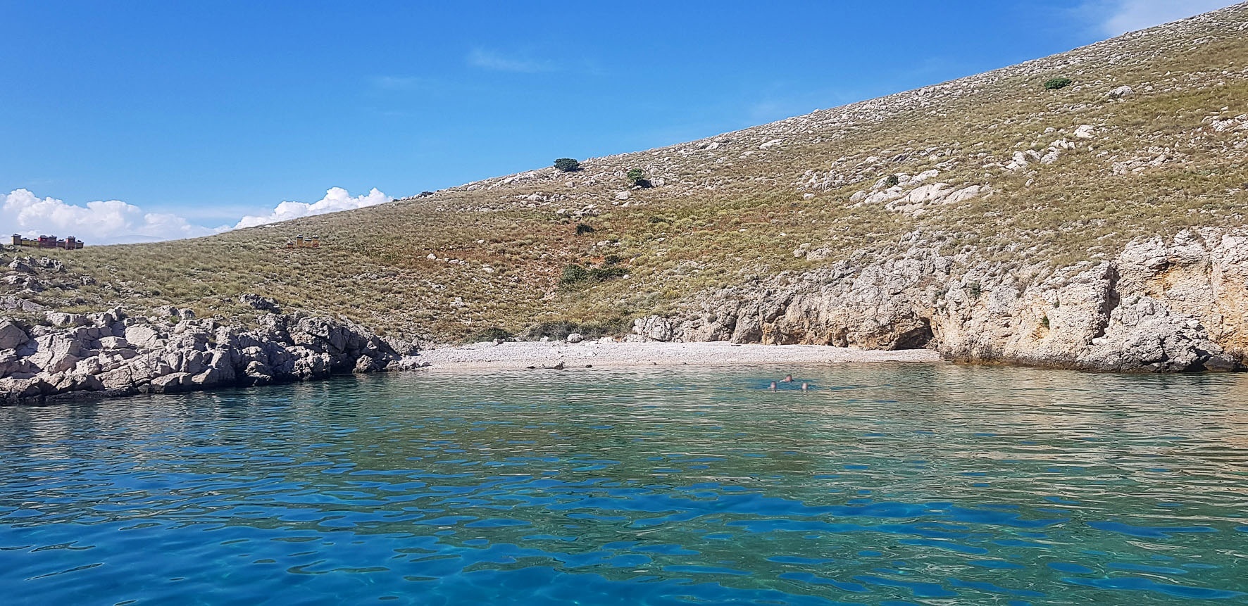 Anchorage on Prvić Island, Istria and Kvarner, Croatia with view of Dubac and surrounding waters