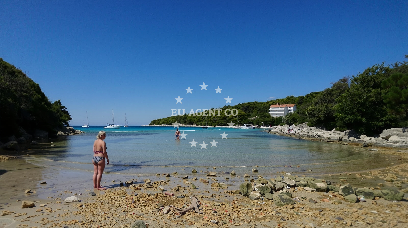 Valsika Beach, 1.07km from the anchorage
