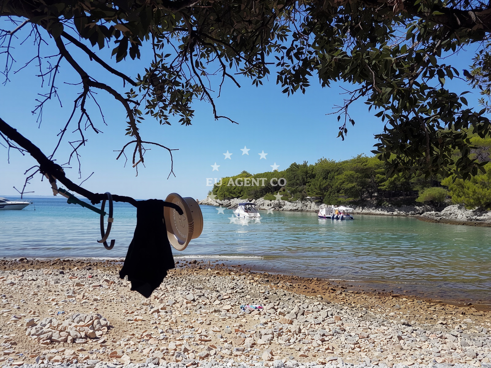 Valsika Beach on Rab Island, Croatia with clear waters and nearby anchorage