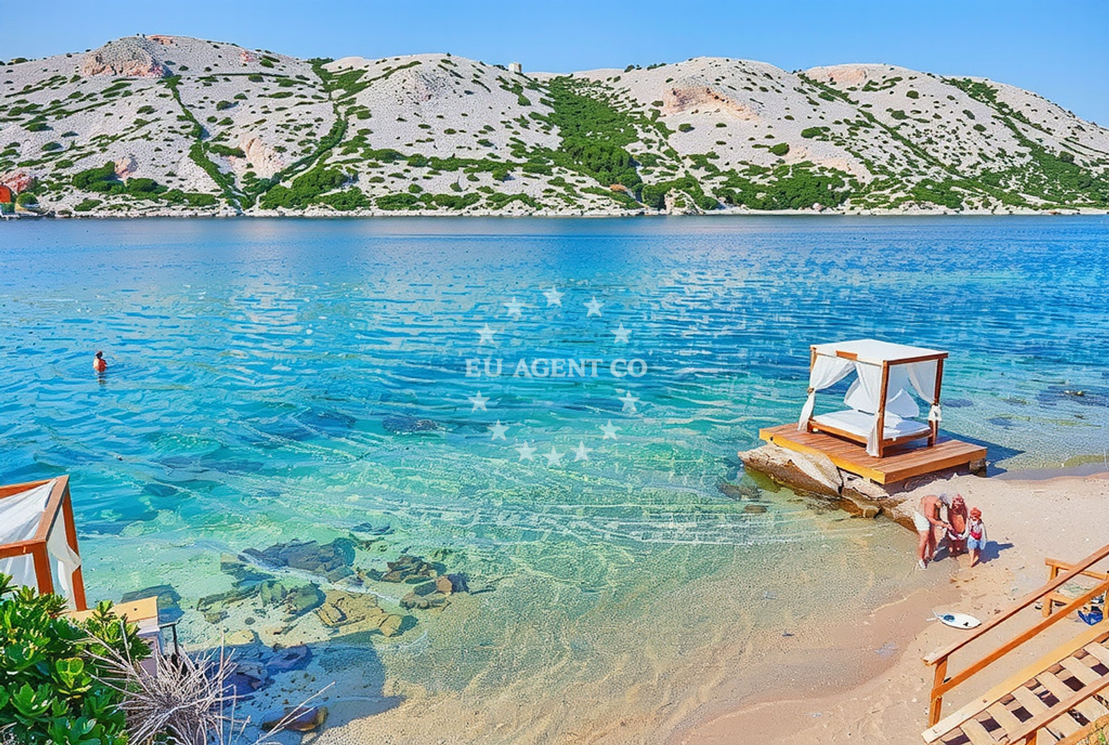 ACI Marina Rab, the nearest bookable marina to the anchorage
