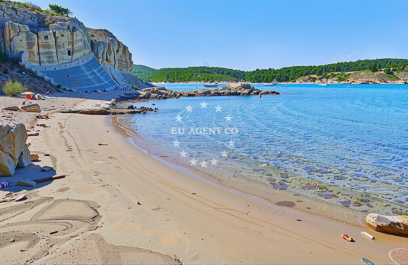 Saramić 1 Beach, Lopar, Rab Island, Croatia