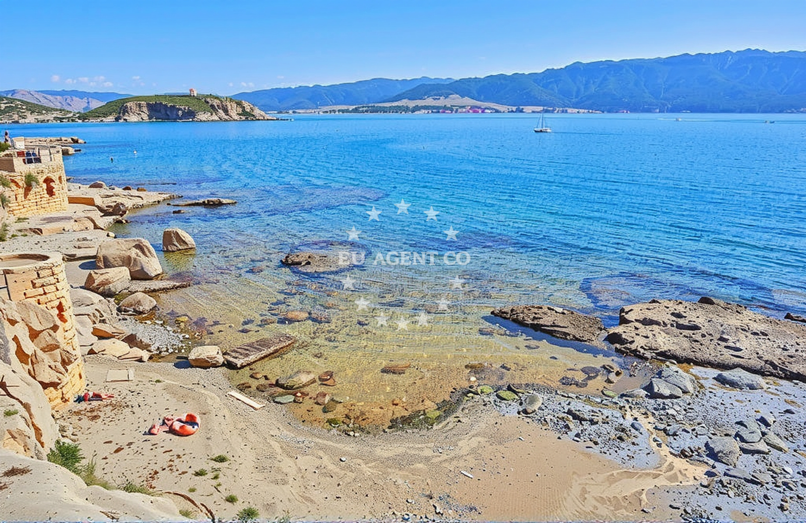 San Marino beach, 0.55km from Lopar anchorage