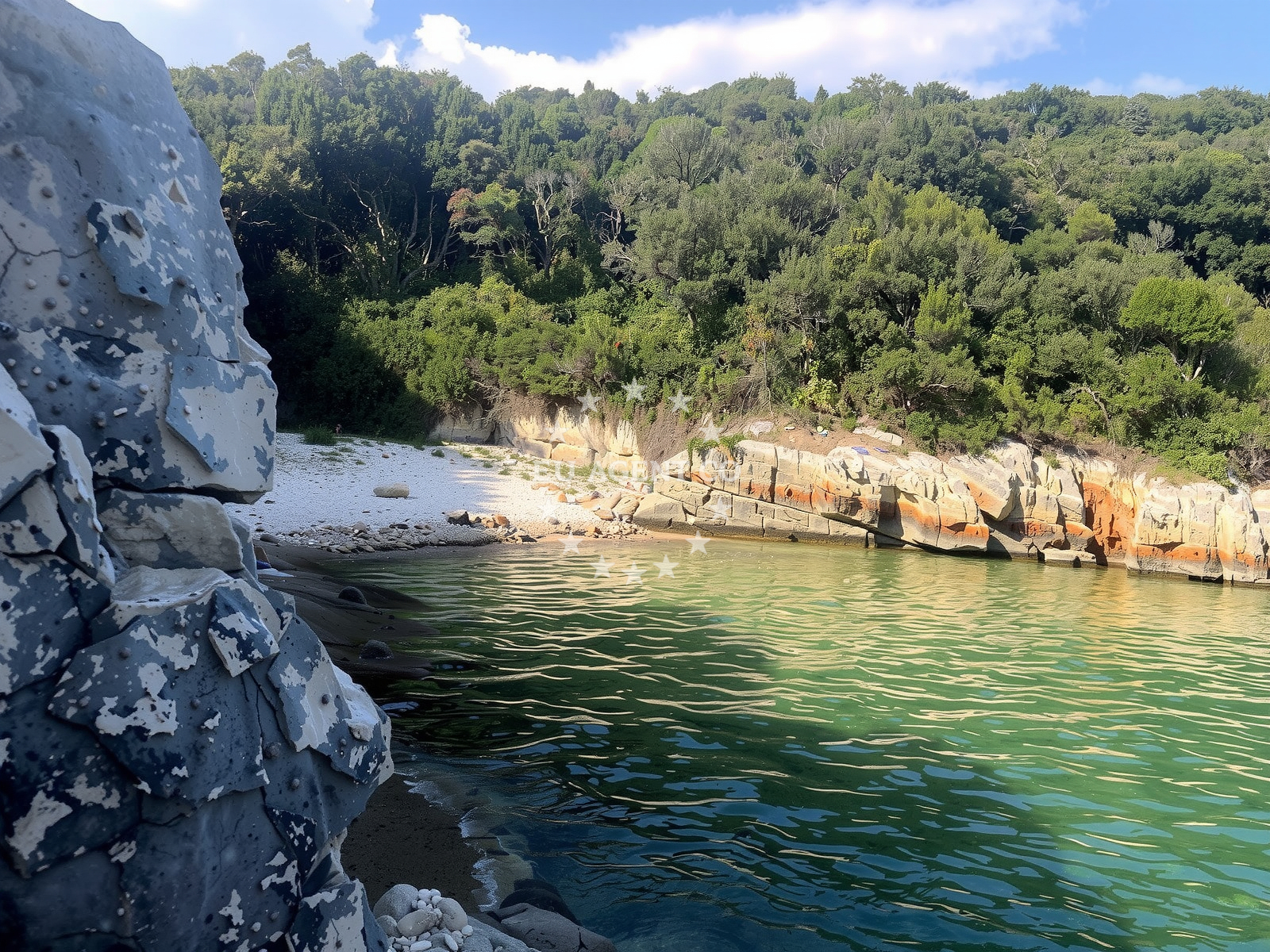Yachts anchored near Rakalj, Istria and Kvarner coast