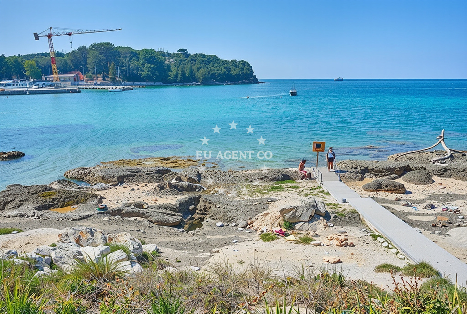 Val de Lesso Beach overlooking the Adriatic Sea