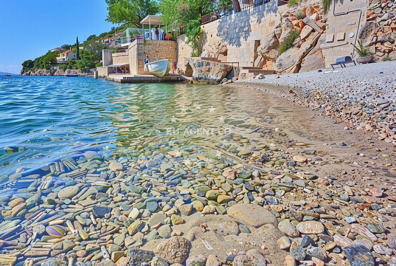 Anchorage in Stinica, Croatia with calm waters and nearby Drndić point of interest