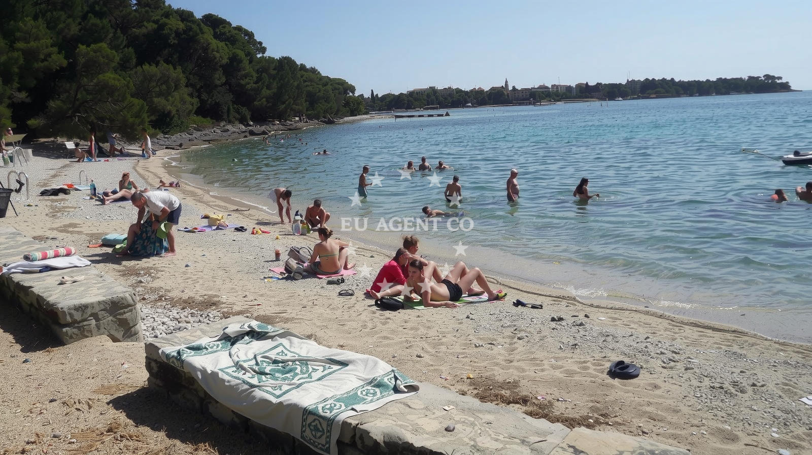 Approach and location view of Anchorage in Anchorage on the island Sveti Andrija, Istria and Kvarner, Croatia photo 3