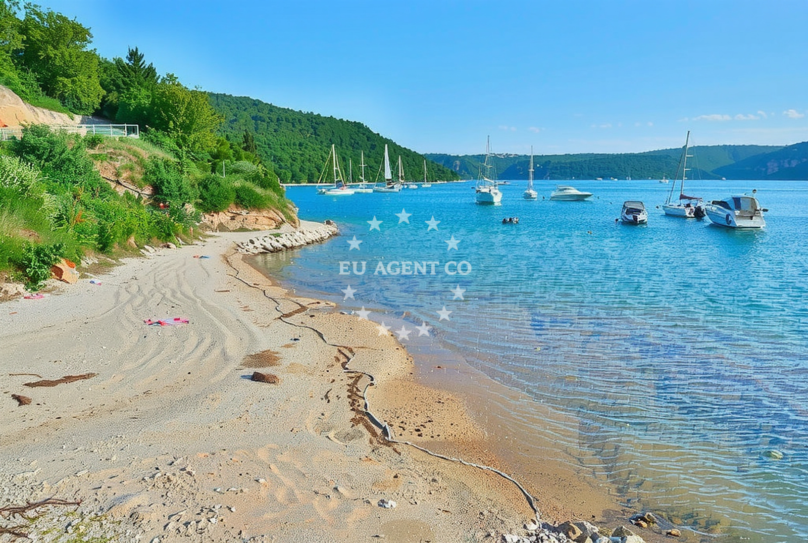 Lučica Beach near Trget Anchorage, Istria coast