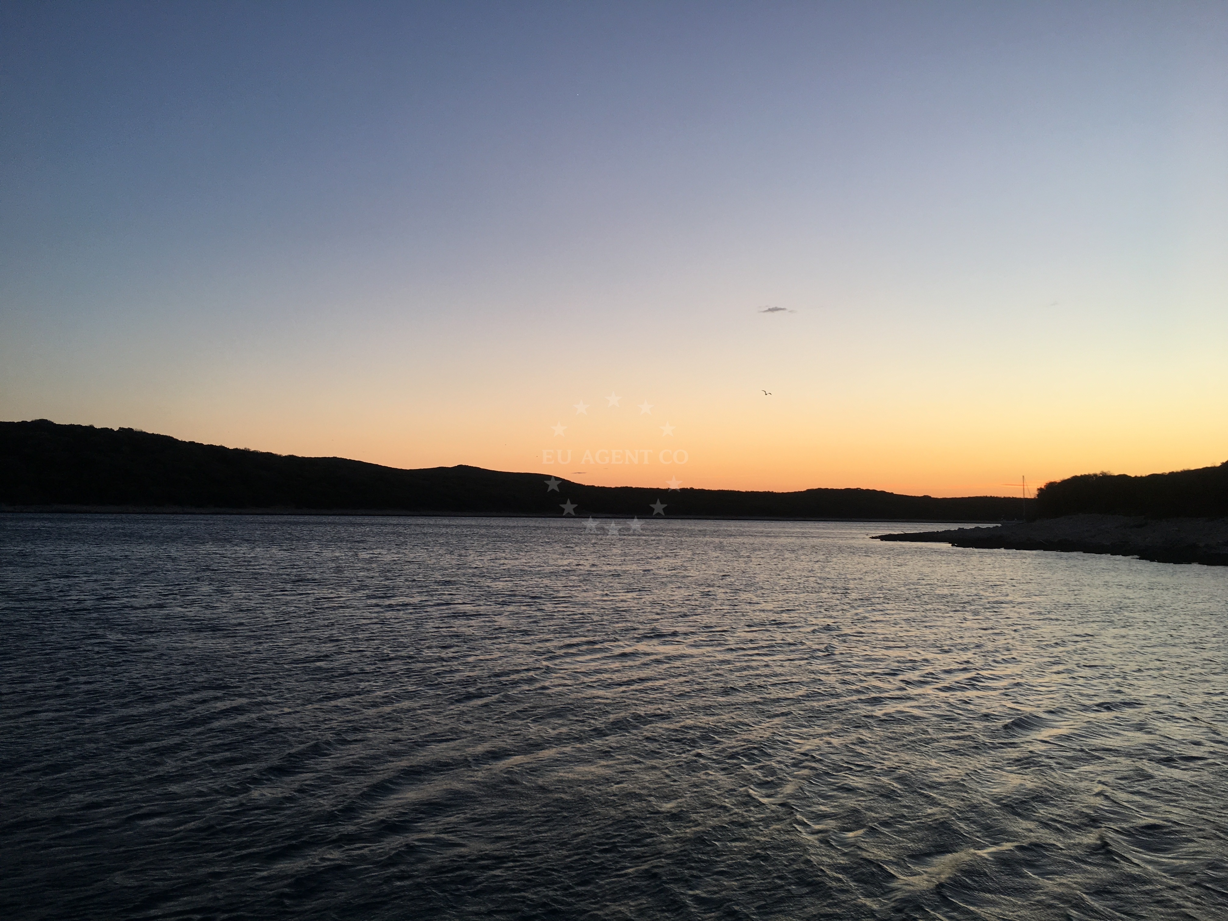 Yachts anchoring near Unije Island, Istria and Kvarner region