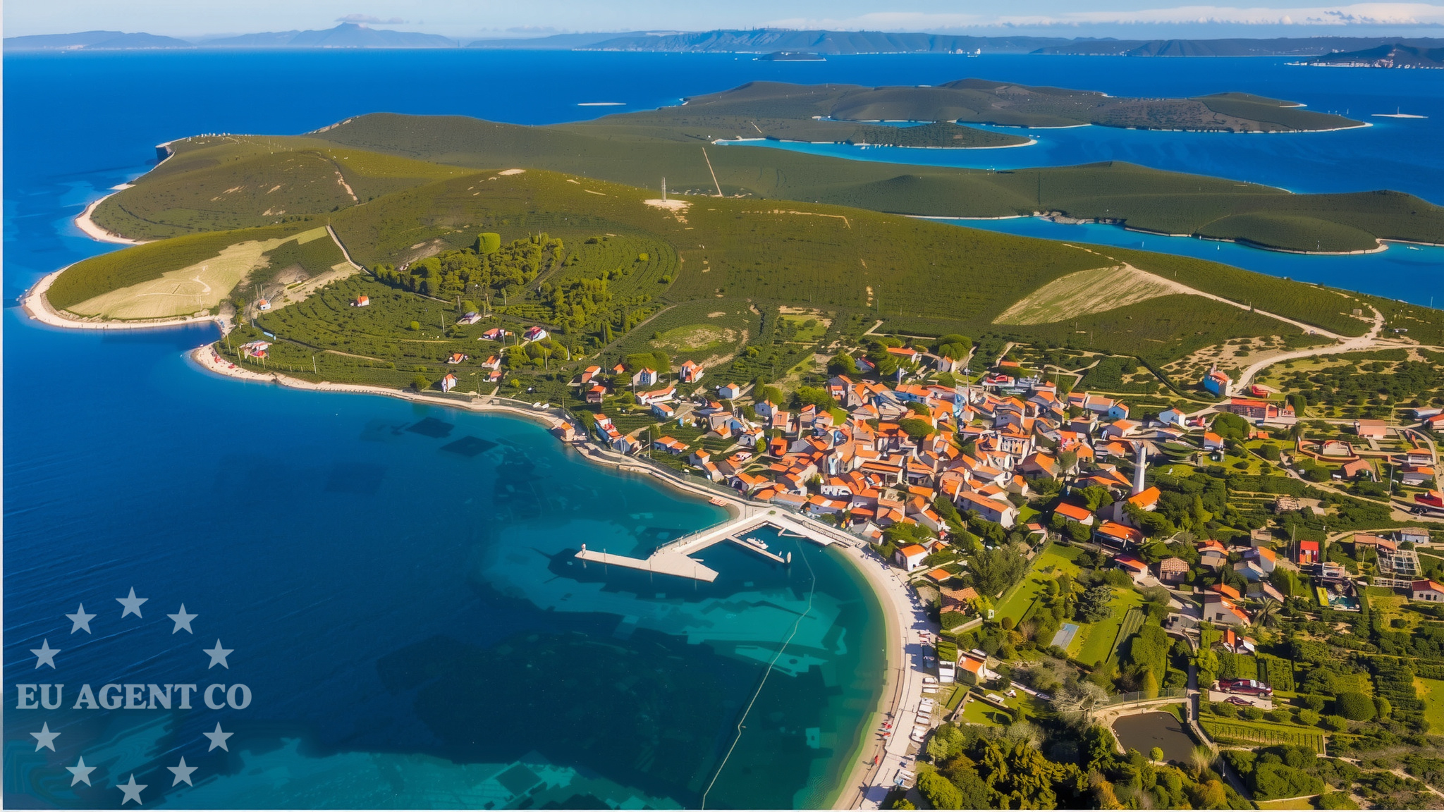 Beach near Unije anchorage, Croatia
