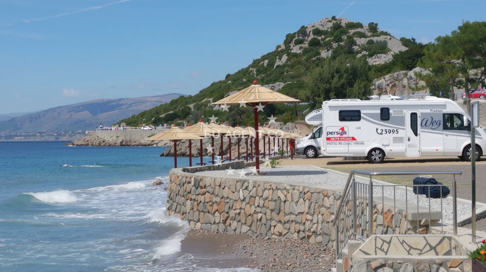 Plaza Raca Beach near Zrnovnica, Croatia