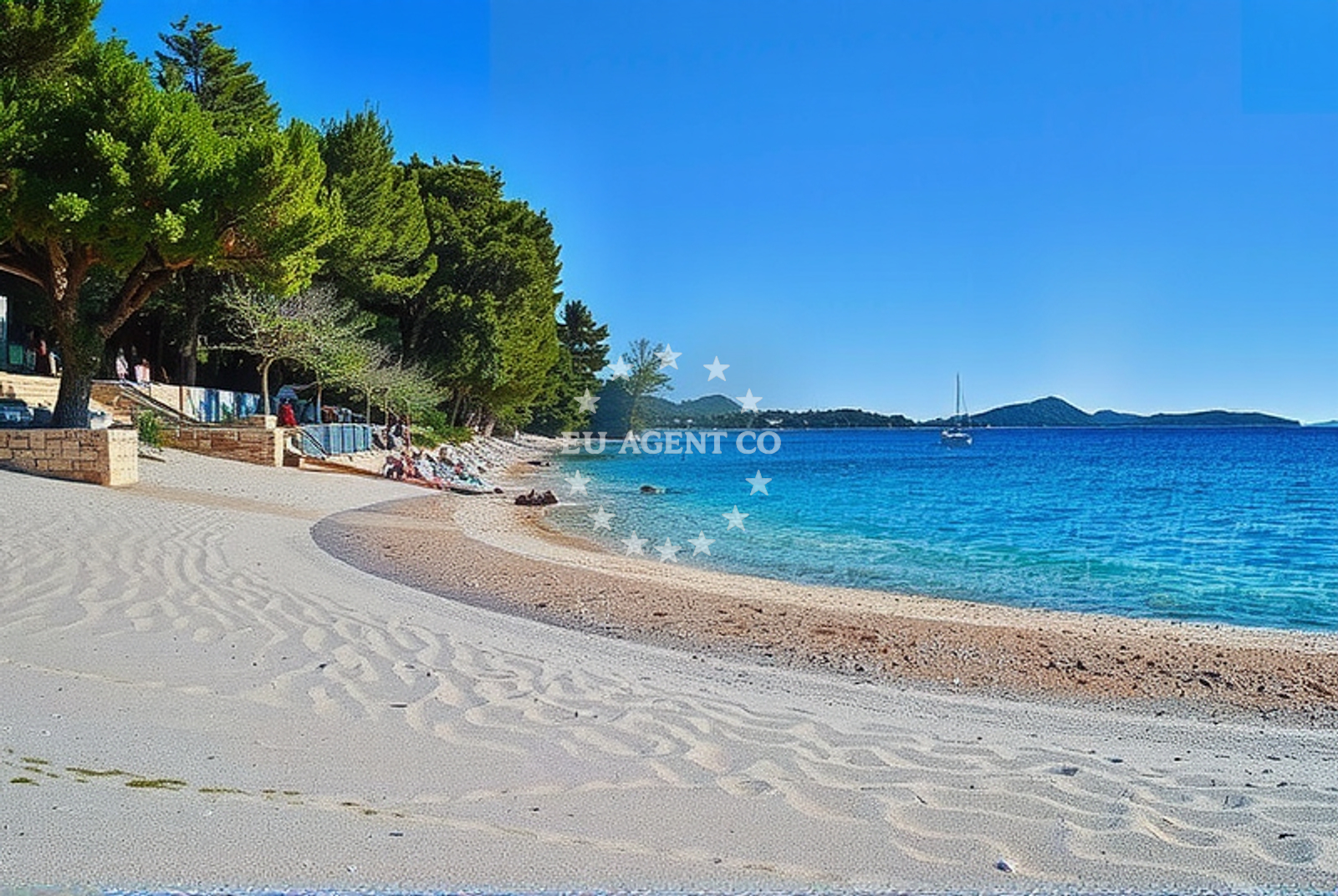 Palma Restaurant in Drage, North Dalmatia, Croatia overlooking the sea