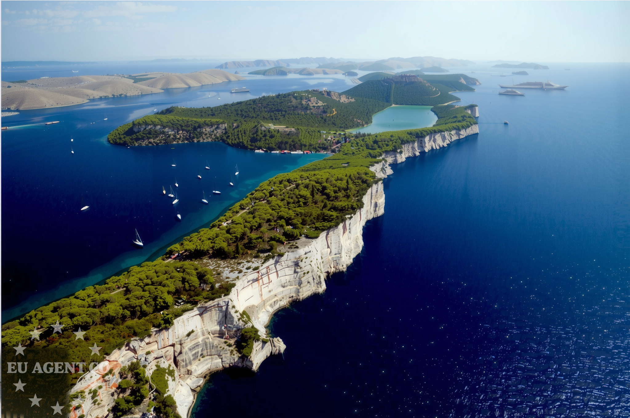 Ćuščica coastal point near Dugi Otok anchorage