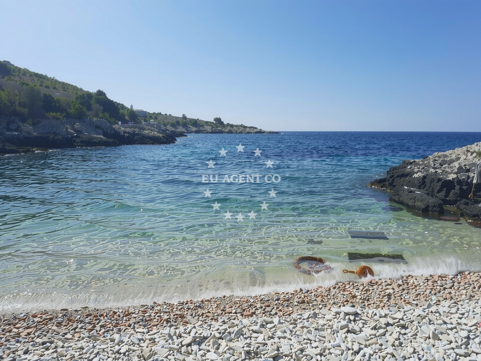Savar Beach on Dugi Otok, North Dalmatia, Croatia with clear waters and rocky shoreline