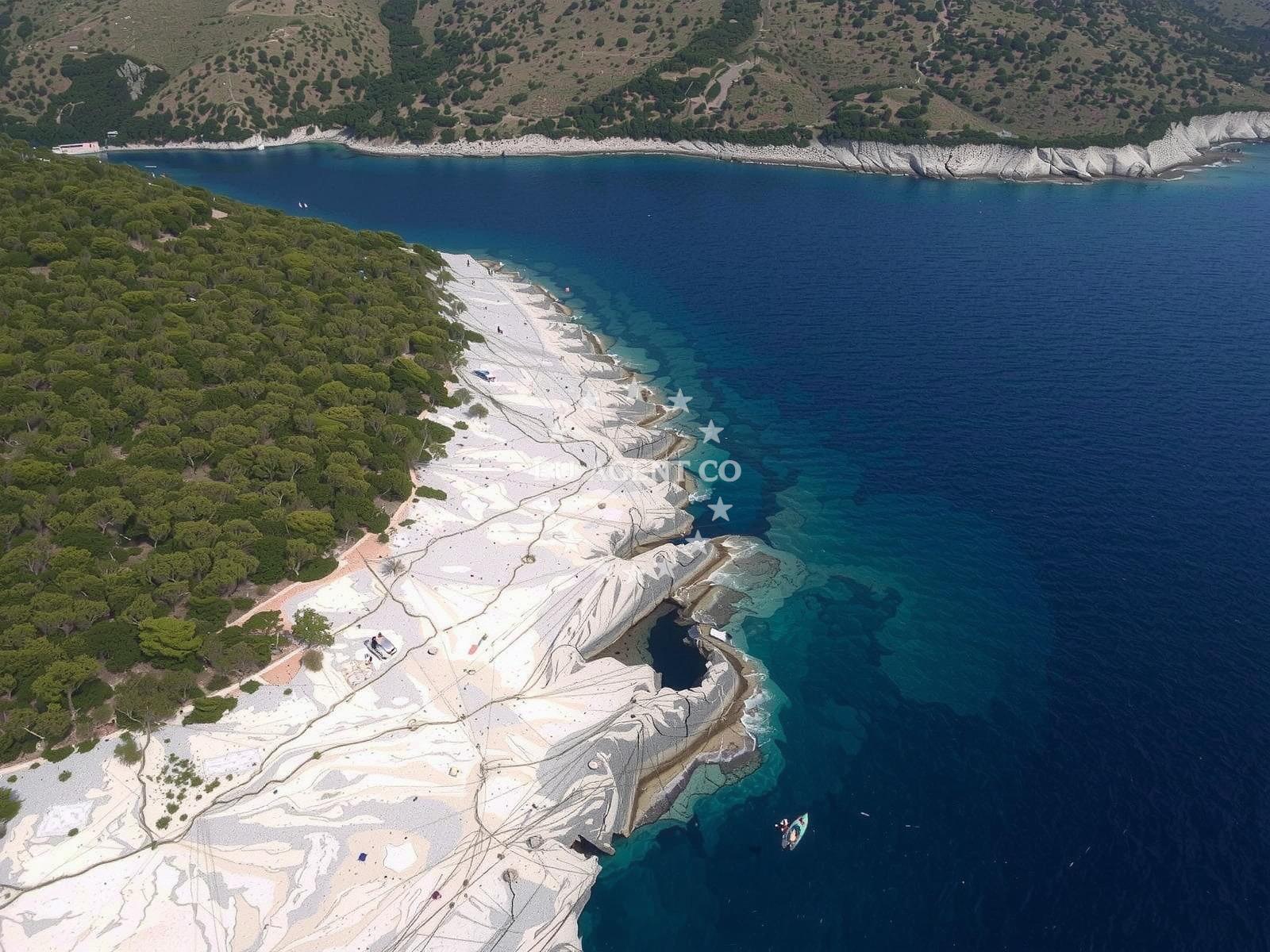 Brbiscica Bay on Dugi Otok, Croatia with clear waters and rocky shoreline
