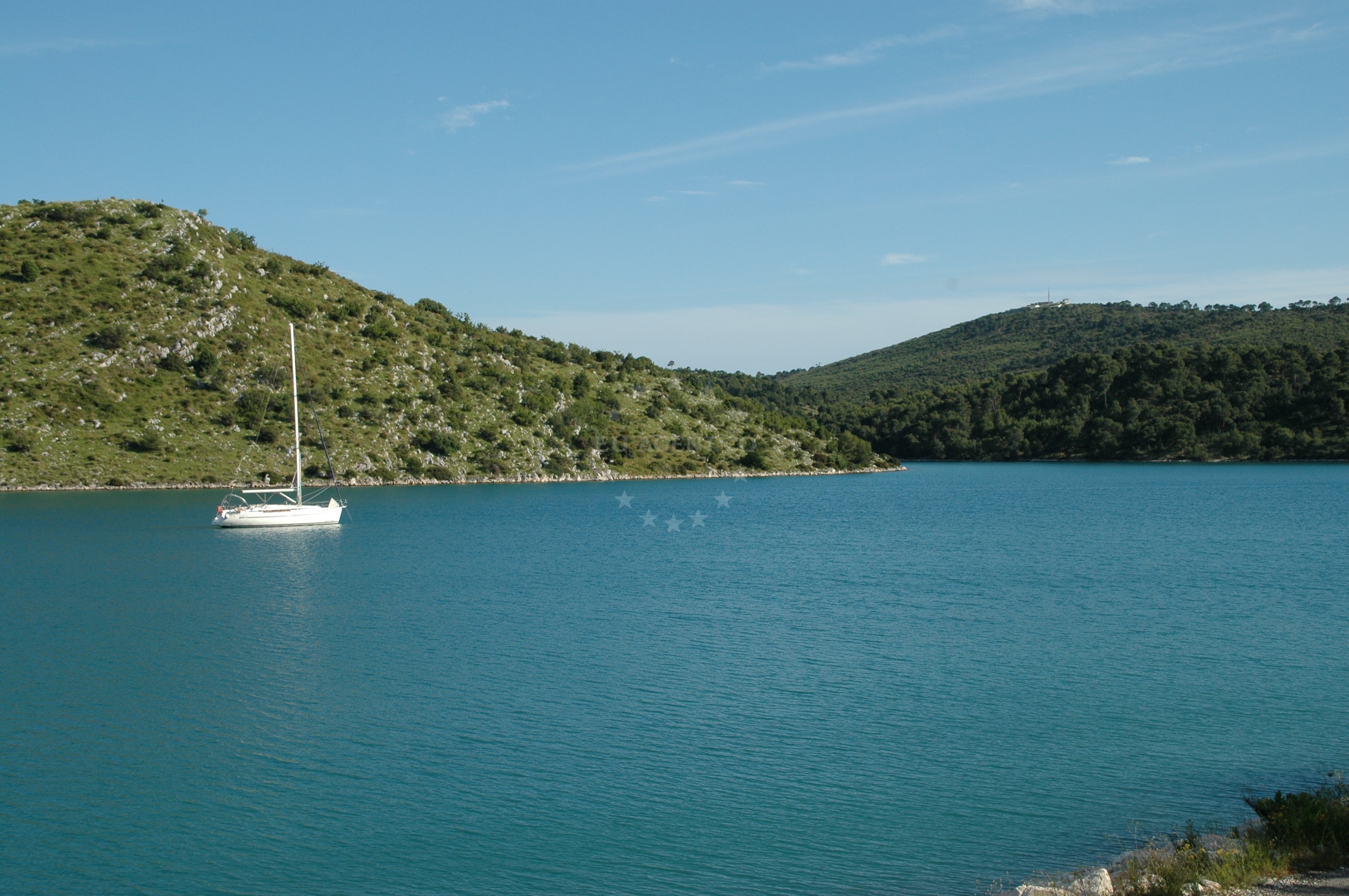 Yachts anchored at Magrovica, Dugi Otok, North Dalmatia, Croatia