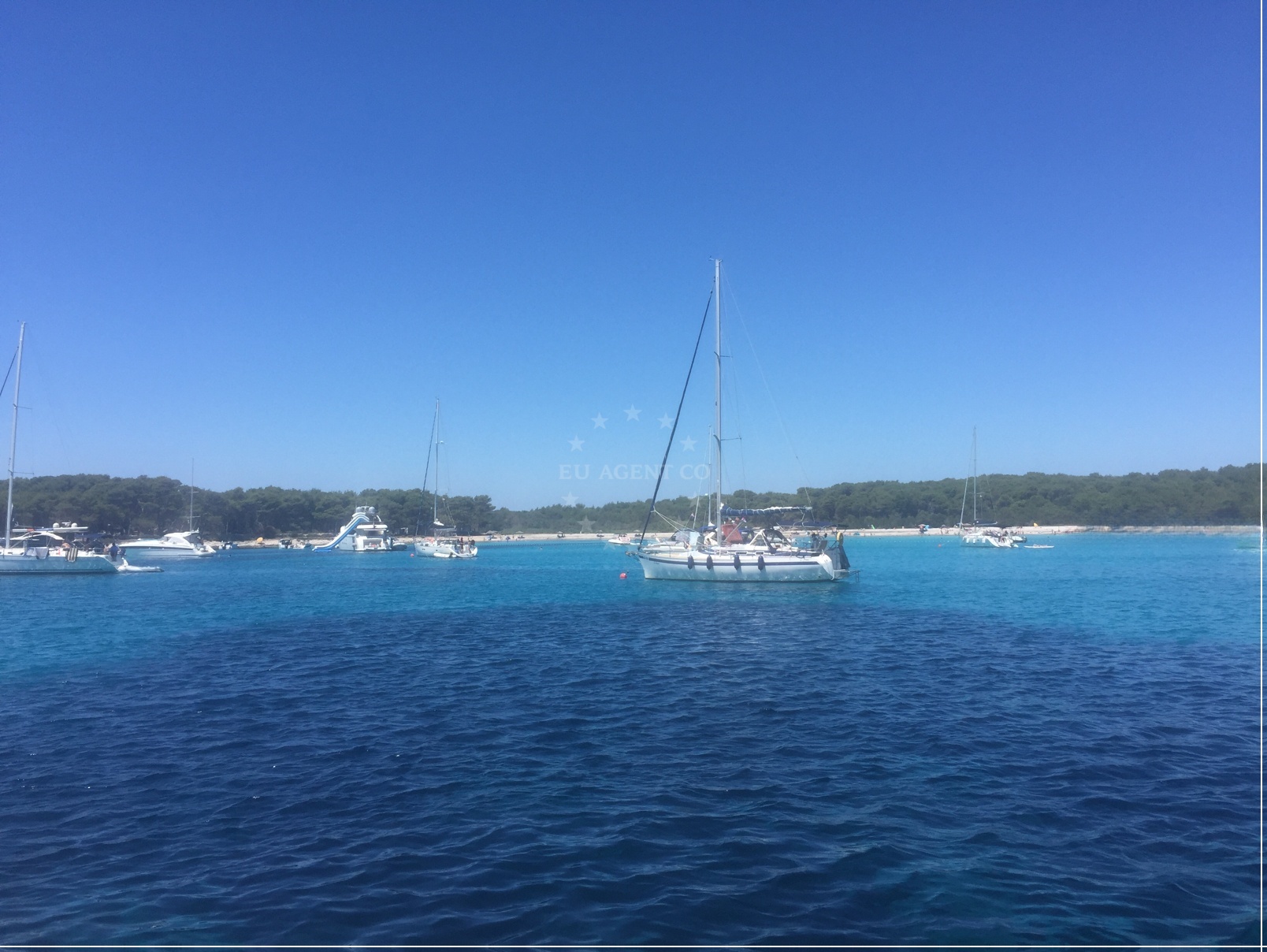 Sakarun beach view from anchorage, Dugi Otok