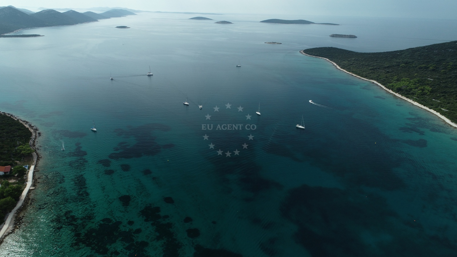 Buoy field near Anchorage Ist, Ist Island, Croatia