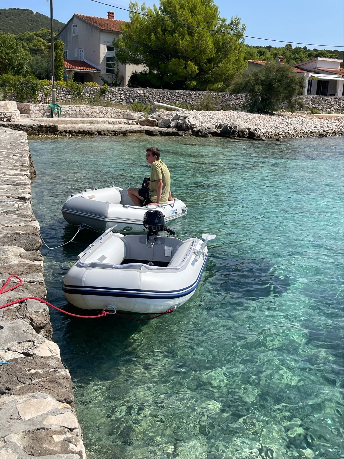 Yachts anchoring at Ist, North Dalmatia, Croatia