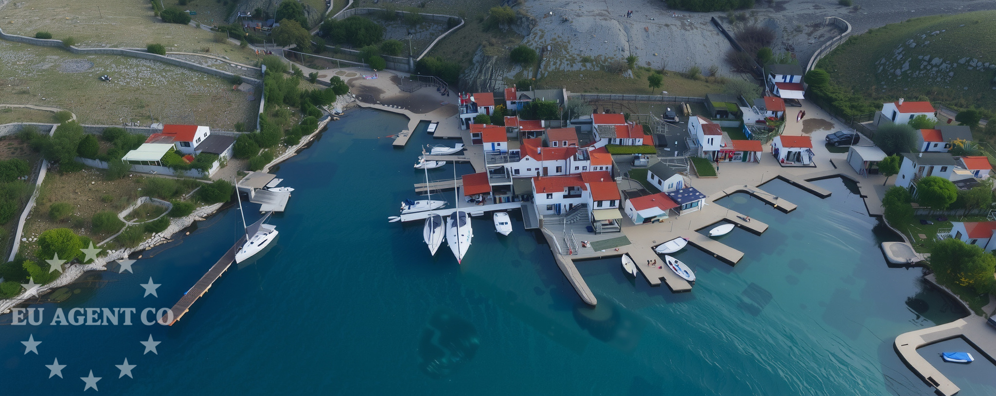 Anchorage on Katina Island, North Dalmatia, Croatia