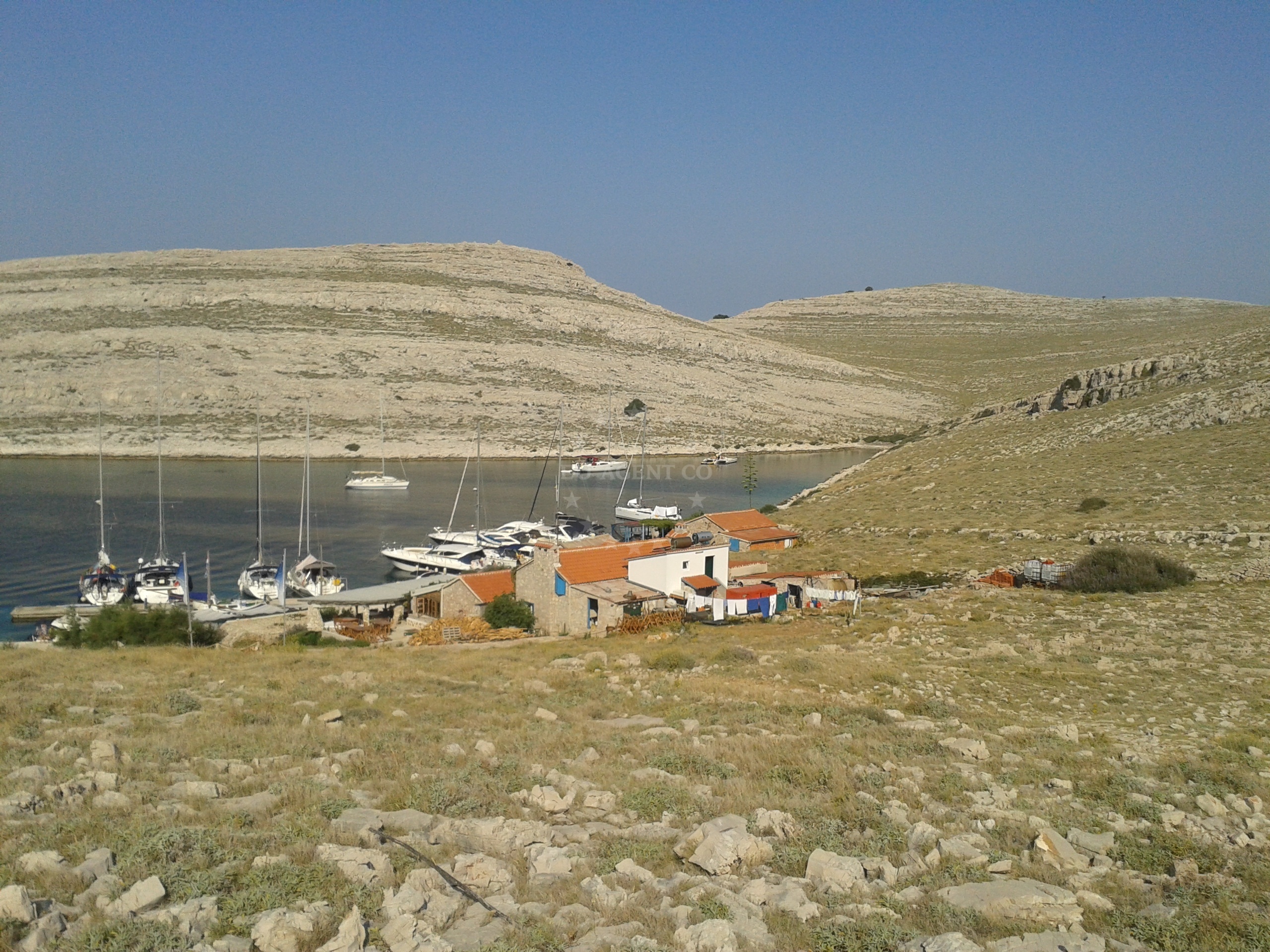 View of Restaurant Opat located near Kornat Island anchorage