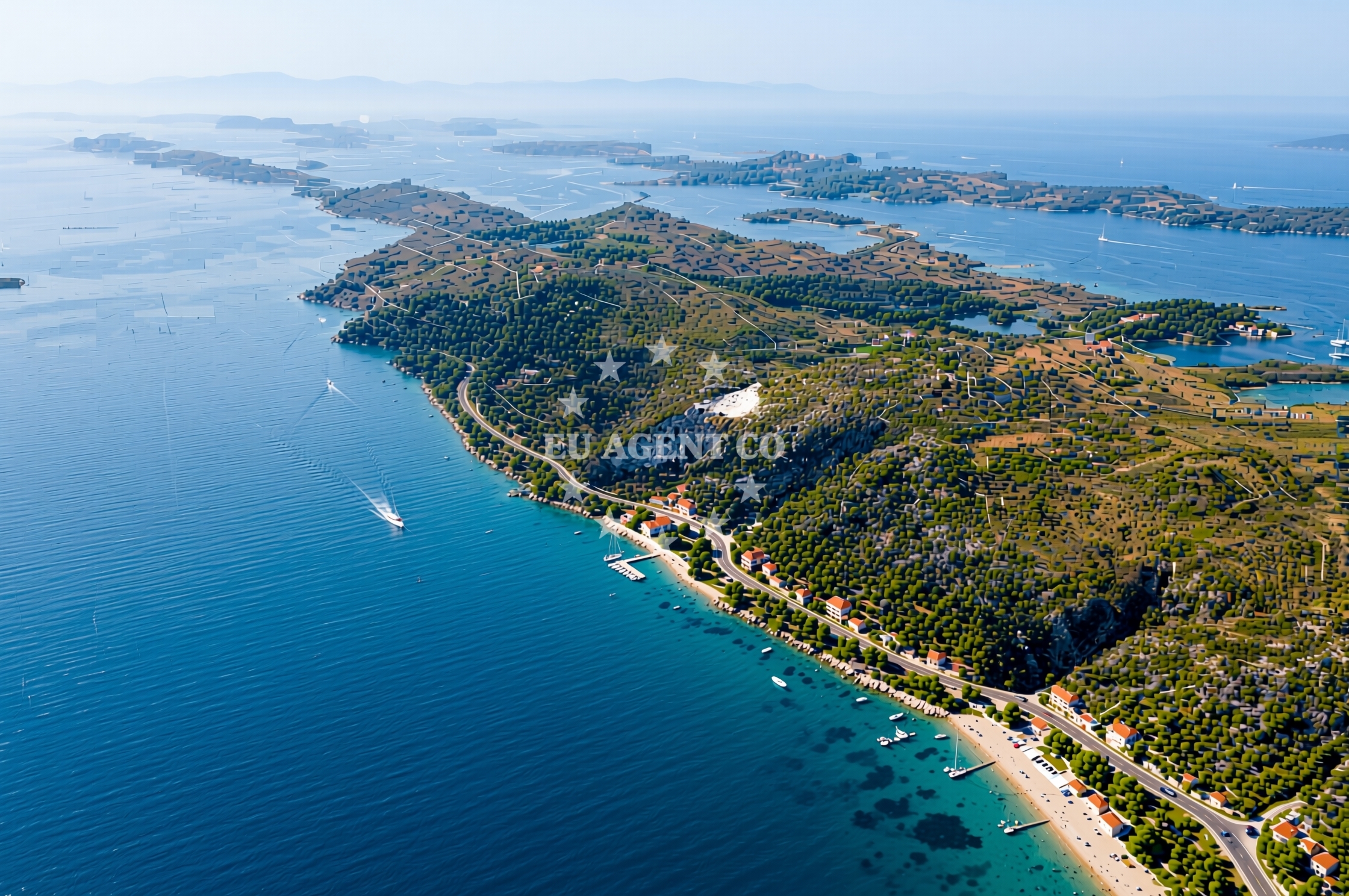 Scenic view of Kornat archipelago from the anchorage