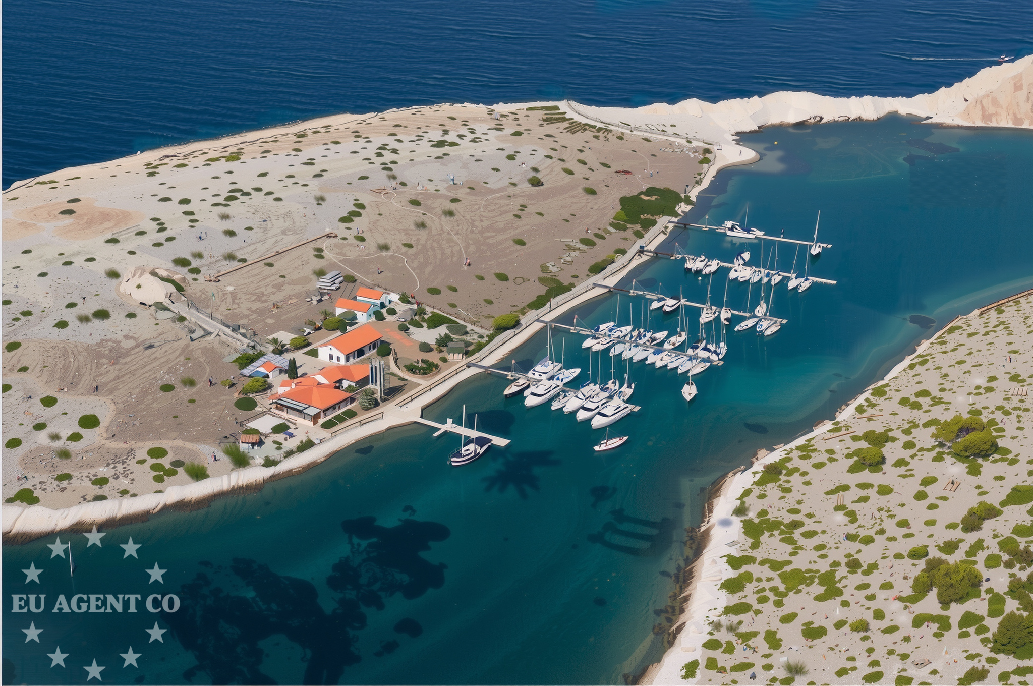 Panoramic view of Kornat island from Kravljacica anchorage