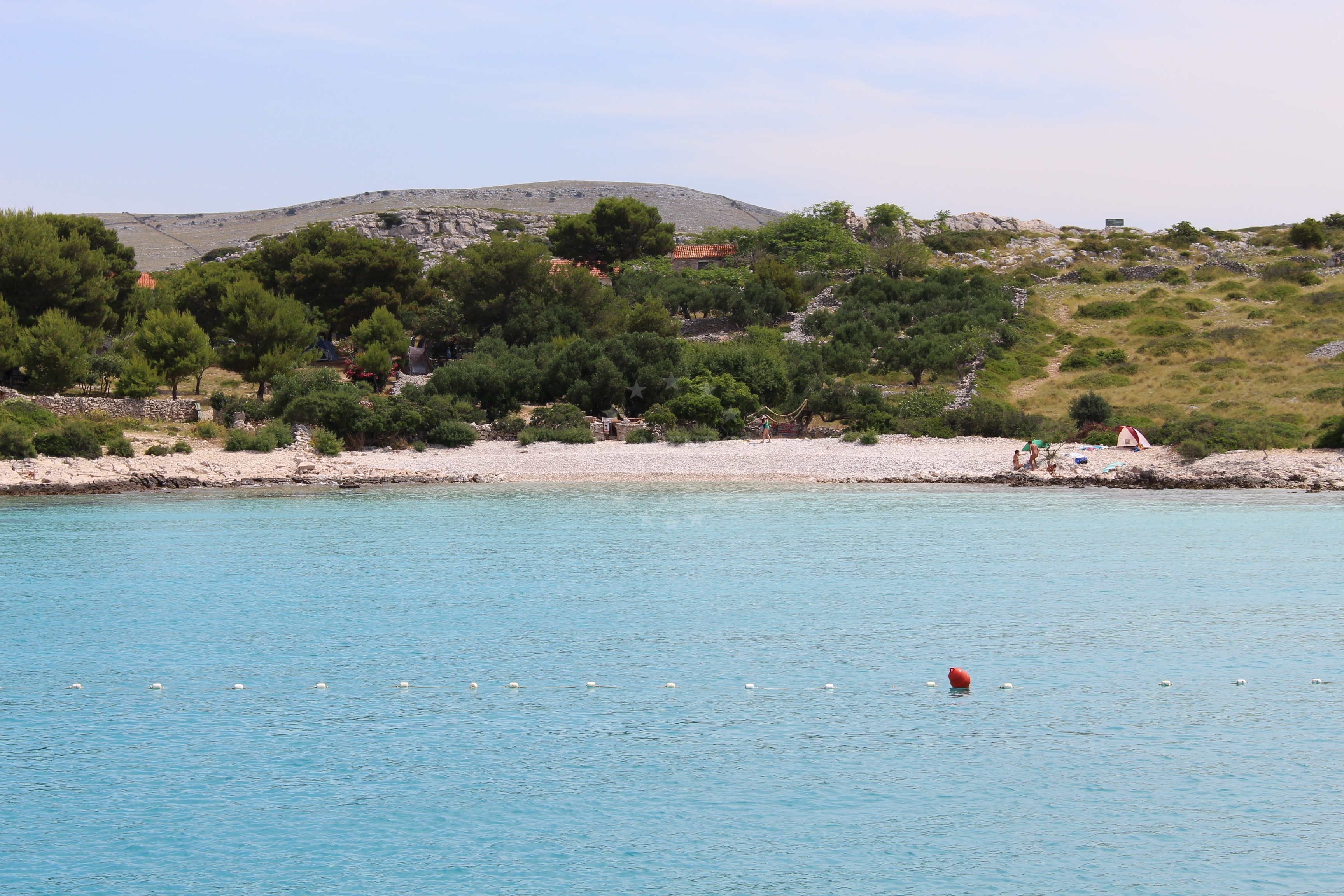 Small beach accessible from Lojena Anchorage, North Dalmatia, Croatia