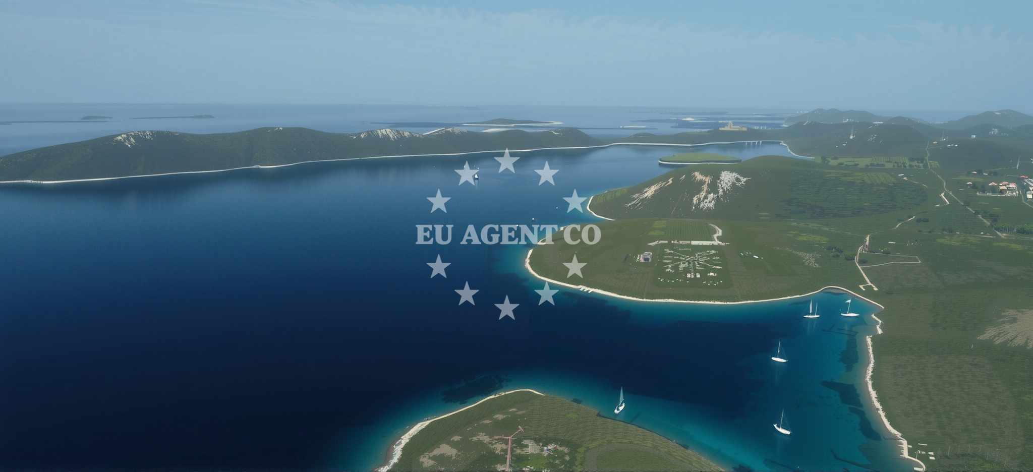 Anchorage on Molat Island, North Dalmatia, Croatia with clear waters and natural surroundings