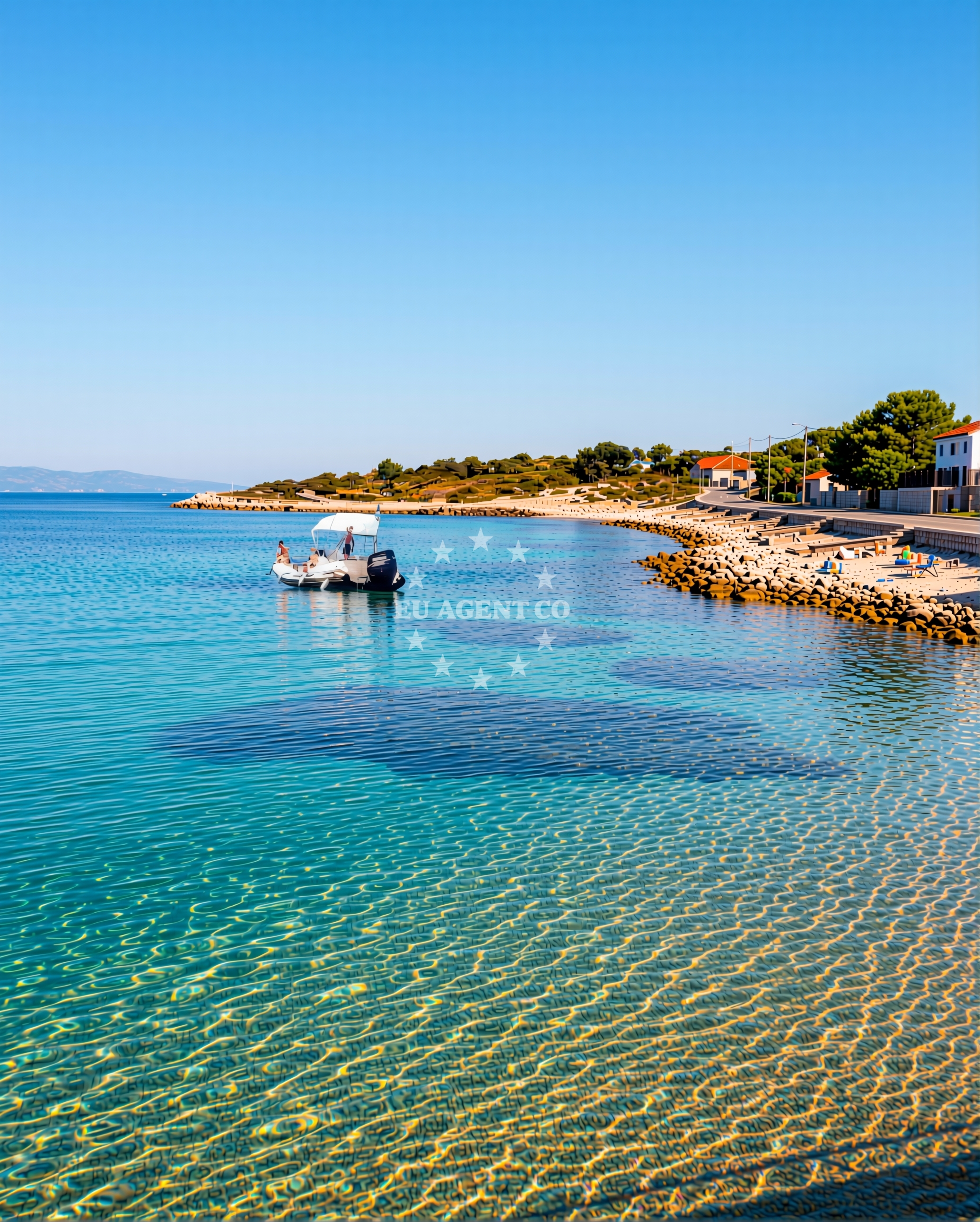 Approach and location view of Anchorage in Anchorage on the island Murvenjak, North Dalmatia, Croatia photo 3