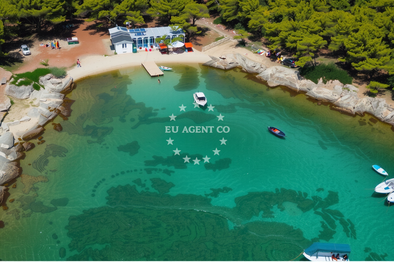 Murvenjak Anchorage on Murvenjak Island, North Dalmatia, Croatia with clear waters and sandy seabed