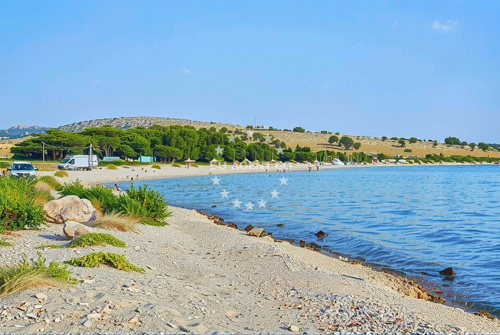 Mandre Anchorage on Pag Island, North Dalmatia, Croatia