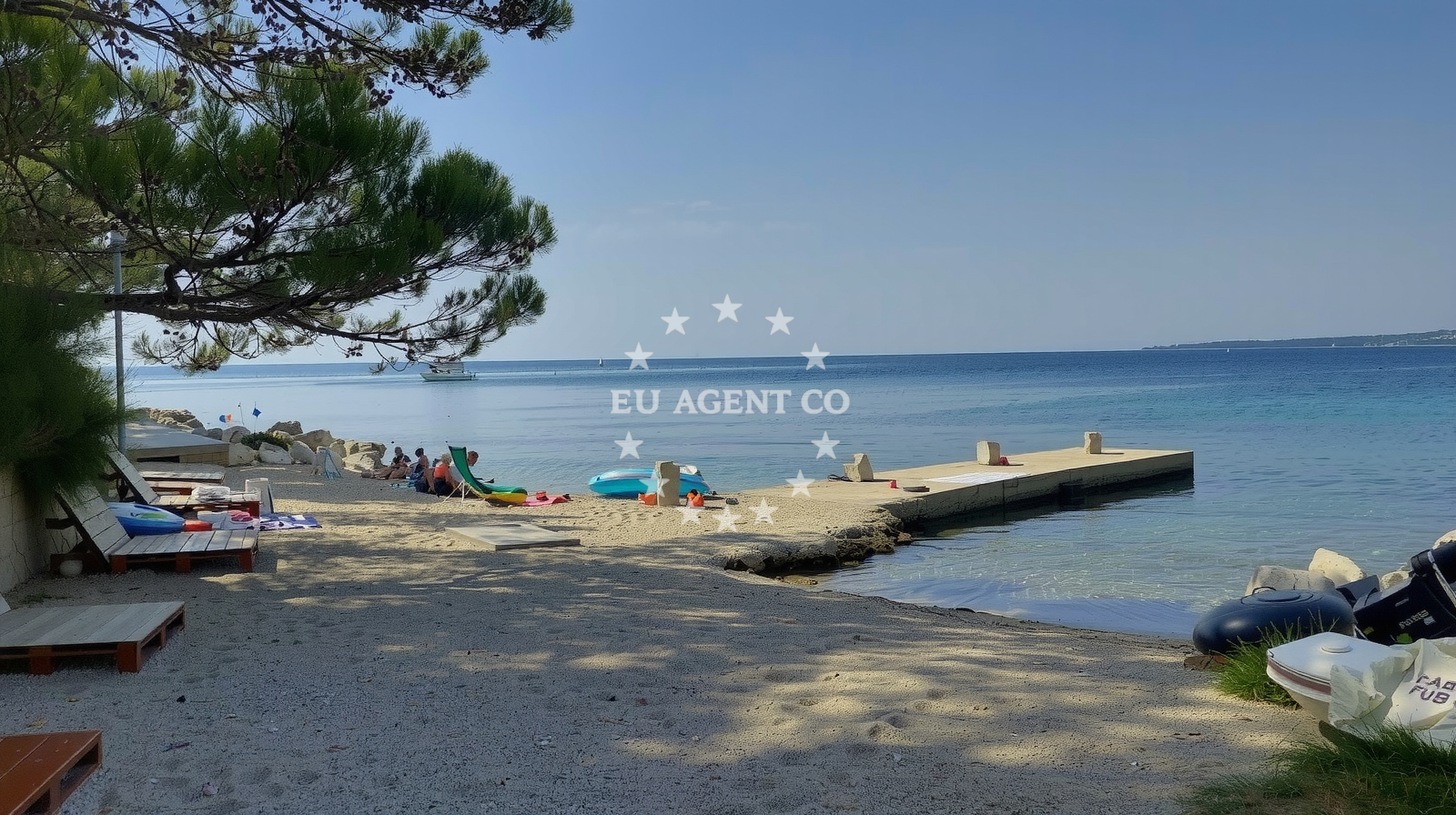 Anchorage in Mandre, Pag, Croatia