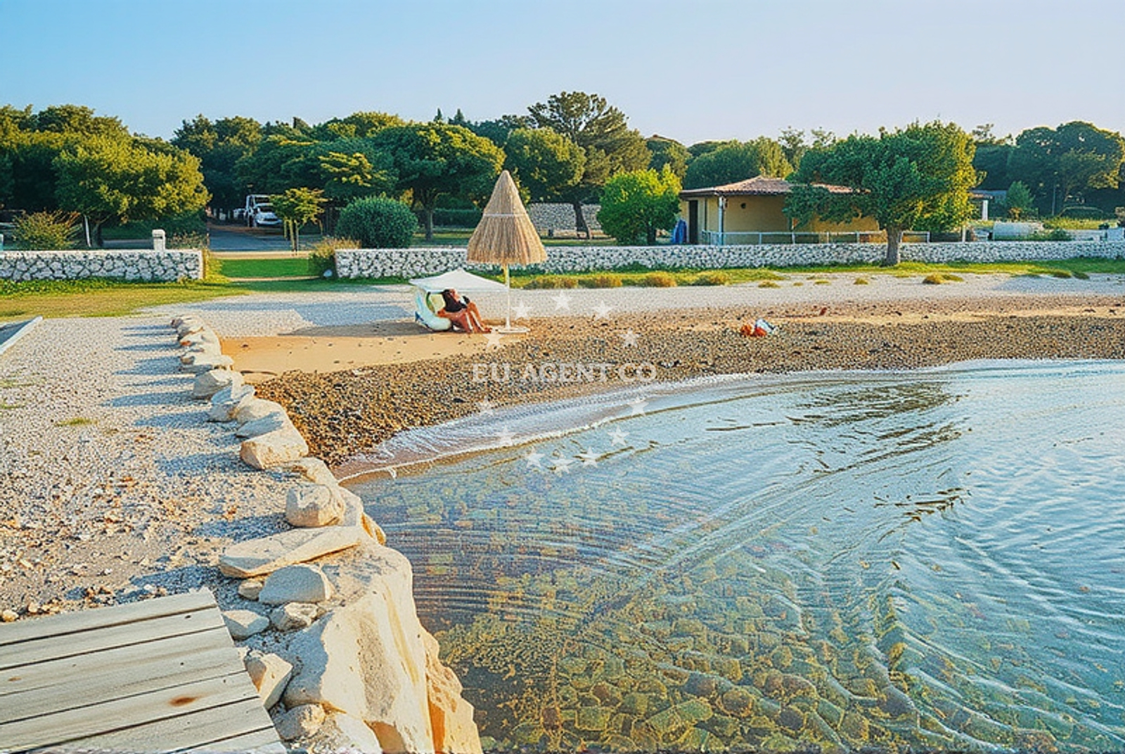 Approach and location view of Anchorage in Anchorage in Mandre on the island Pag, North Dalmatia, Croatia photo 3